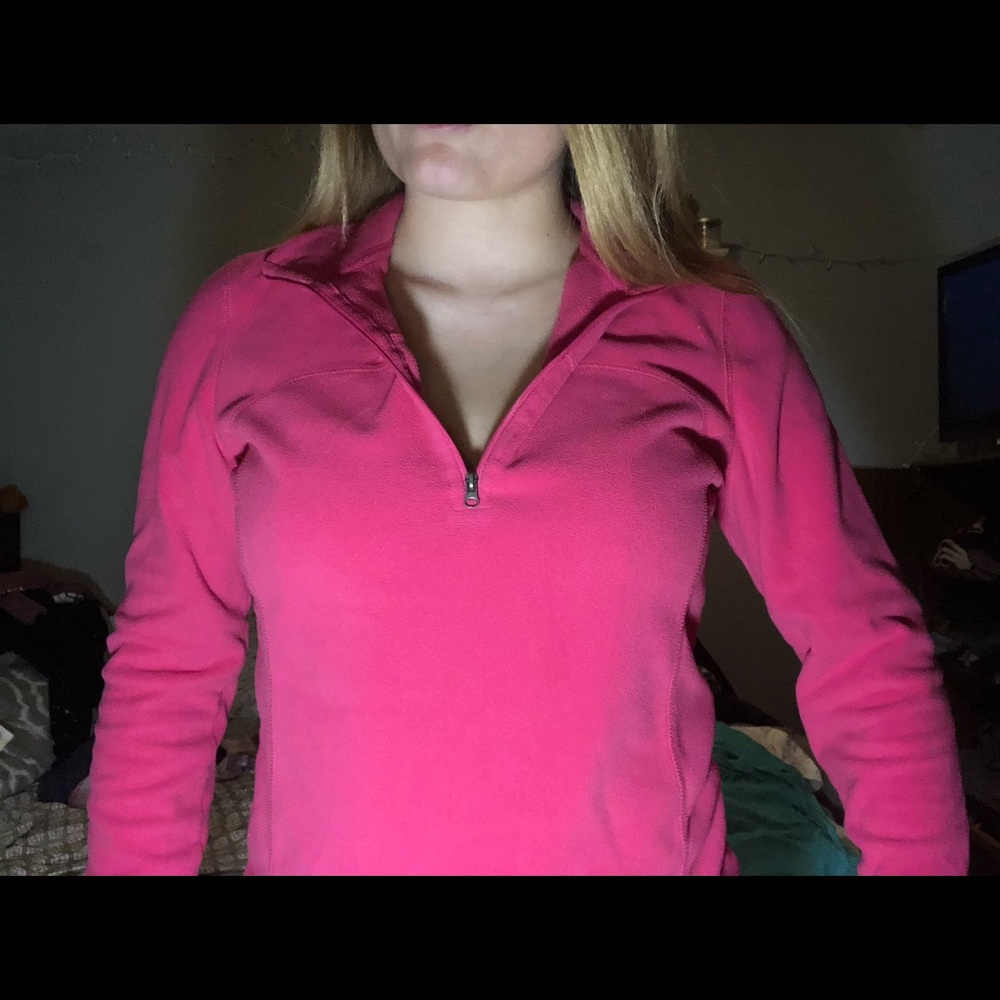 Pink Quarter Zip Sweater